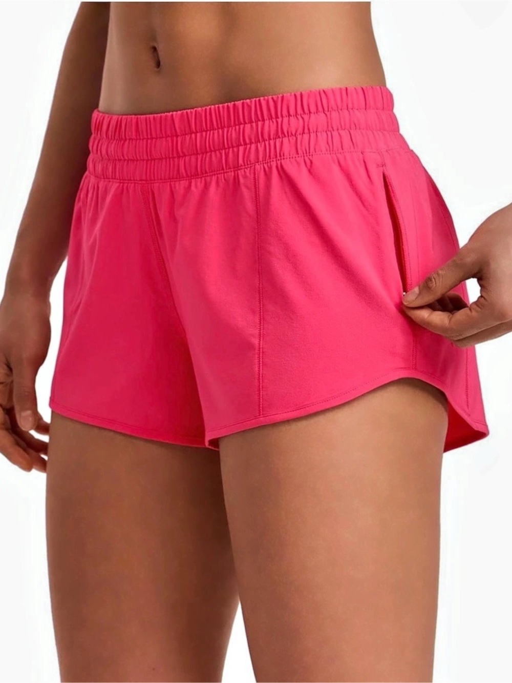 Feathery-Fit Soft Lined Zip Pocket Shorts 2.5" Zip Pocket Athletic